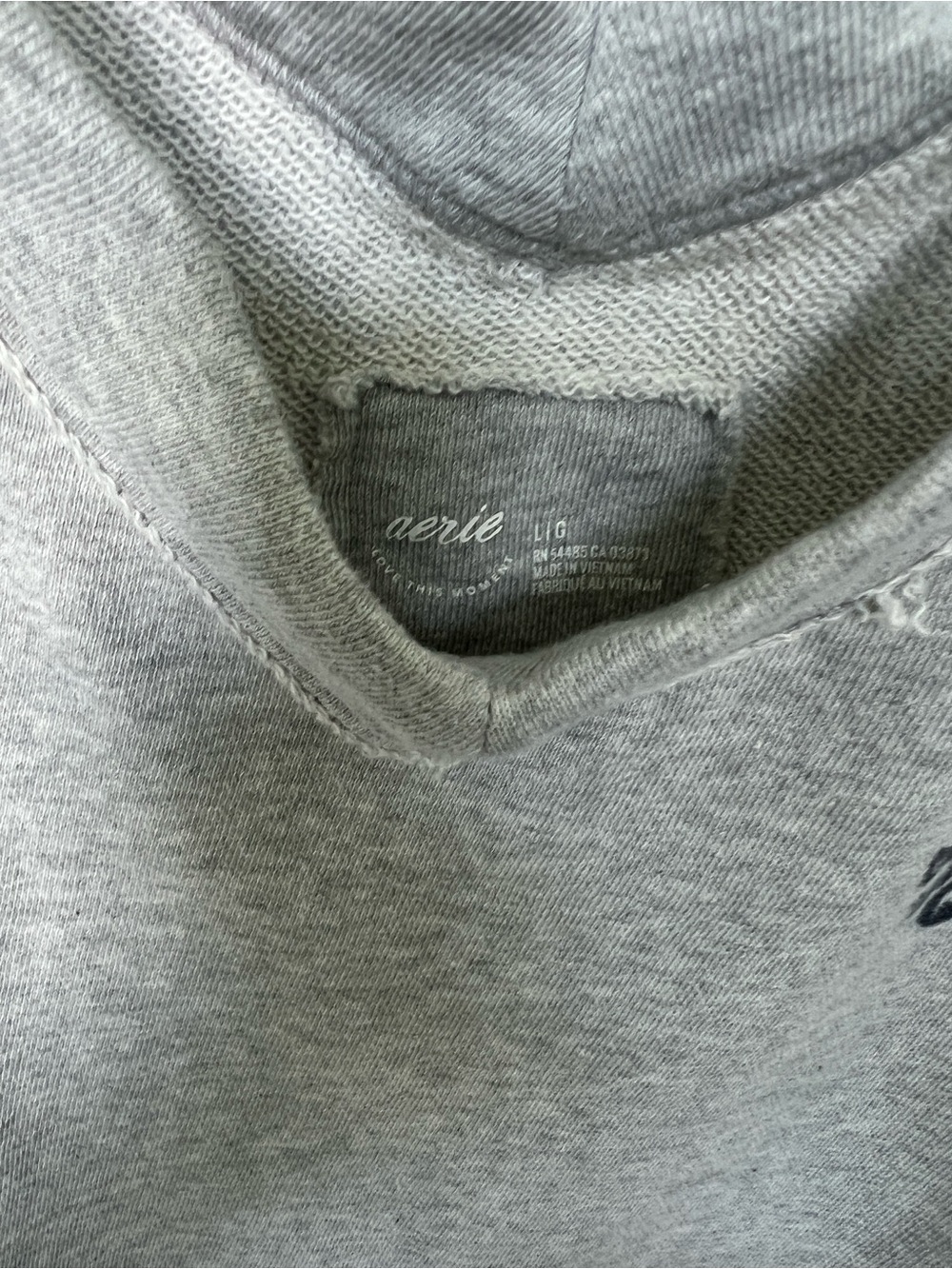 Aerie Grey 'Good Energy' Graphic Pullover Sweatshirt - Picture 4 of 4